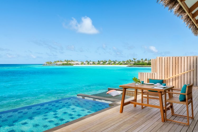 One-Bedroom Overwater Pool Villa Sundeck and Pool